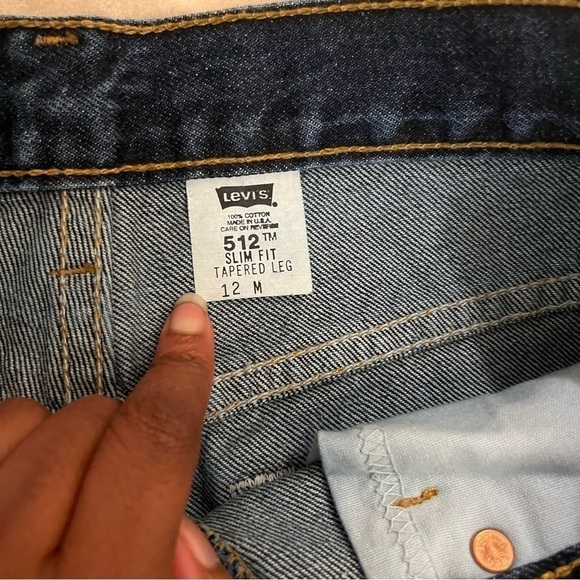 New with Tags Vintage Y2K Levi’s 512 Slim Fit Taper Leg Jeans Mom Jeans Size 12M - Picture 5 of 6
